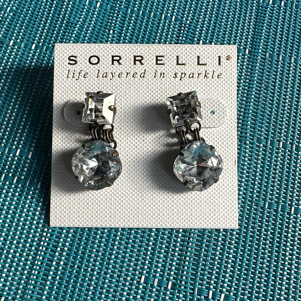 Sorrelli Silver and Crystal Dangle Earrings